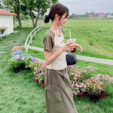 大量现货现货主推T+工装半身裙套装9826-P125-K178，女装套装/套裙，2C129