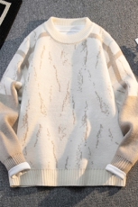 8783-P432025年秋冬新款圆领毛衣男时尚长袖针织衫，男装针织衫/毛衣，电商A113