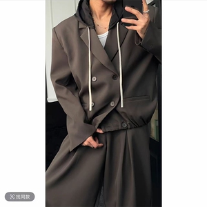 2026春装新款可脱卸西服夹克弯刀西裤套装W367-P143K367-P78(网图图片