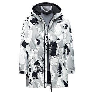男中年羽绒服白鹅绒休闲商务保暖厚中长款外套爸爸装ZK9924-P360图片