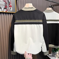 秋季新款男士棒球服拼接时尚夹克潮流宽松百搭情侣款美式外套，男装夹克，星座1013