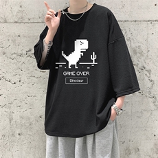 春夏季七分袖t恤男大码五分袖男短袖中袖Q11315-P30，男装T恤，电商A040