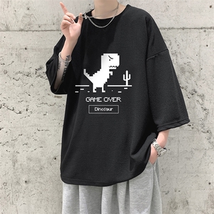 春夏季七分袖t恤男大码五分袖男短袖中袖 Q11315-P30图片