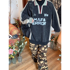 青少年POLO领卫衣男女2025春秋季宽松潮学院风百搭上衣WY20，男装Polo衫，星座1116A（原606A-3）