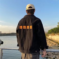 1506-1/JY80391/P44男装春秋季新款刺绣牛仔翻领外套休闲夹克潮，男装夹克，星座1506-1