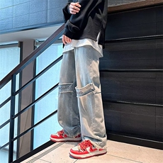 牛仔裤男秋季潮大码休闲裤子高街N739P38，男装牛仔裤，星座1116-2