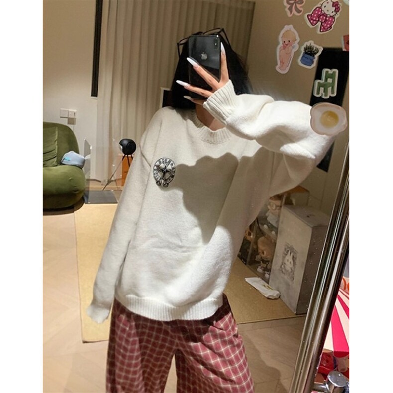 春秋厚实手感美旗条纹提花圆领套头打底针织衫毛衣M5145,男装T恤,星座1116A（原606A-3）