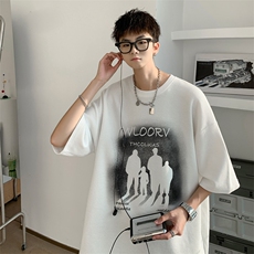 重磅！毛毯平铺体恤男潮牌上衣男中性华夫格短袖T恤男HT50-P25，男装T恤，电商B367