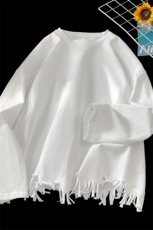 抖音重磅精梳双纱100棉男女破烂内搭打底衫叠穿长袖T恤T291/特38，男装T恤，星座608A