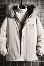 MM48072-P130冬季大毛领衣男士大码加厚袄男服网格挂拍，男装棉衣，电商A040A