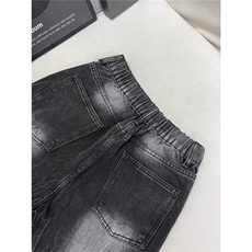 B221美式ins暗黑高街重工艺修身微喇牛仔裤LK25547-特P45控78，男装牛仔裤，电商B221