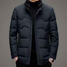 2023冬季新款立领羽绒服中年男士白鸭绒90%羽绒外套MSNA2125-P390，男装羽绒服，电商B212（原钱塘6029）