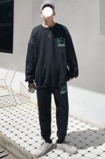 1春季新款港风休闲圆领宽松流行情侣青春套头卫衣套装7266P70控98，男装卫衣，星座226-2