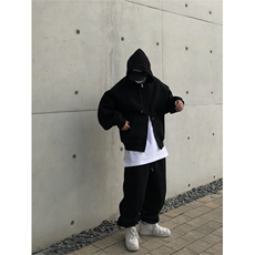 1005-1-FW042-特P58控88秋季高街韩系纯色卫衣开衫，男装卫衣，星座1005-1