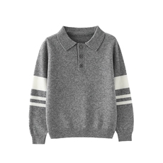 儿童羊毛衫套头男童POLO衫-打底衫秋冬，童装儿童羊毛衫，冰晶童装