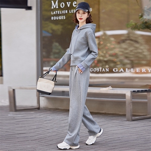 连帽卫衣女短款20225春新款宽松休闲加绒加厚百搭小个子套头外套图片