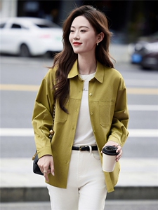 长袖衬衫2025年春季新款女装衬衣时尚洋气休闲大码百搭高级感上衣图片