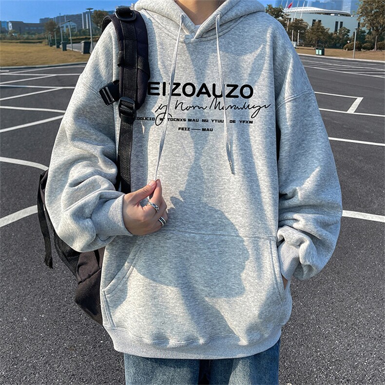 抖音得物供货可提供视频春装重磅美式宽松连帽卫衣DL2455,男装卫衣,电商A486-1