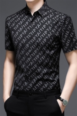 C8805钱塘2020-2常年款男士高端印花短袖衬衫精品P43，男装衬衫，钱塘207-2