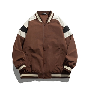 小牛津上衣夹克宽松落肩拼色棒球服外套XZ214-8 JK700-P65图片