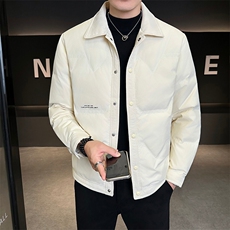 新款男士小翻领羽绒服夹克加厚防寒309B-3-81069-P190，男装夹克，星座1409-3