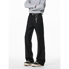 W10811-P35网图现货新款美式高街廓形西裤休闲裤直筒微喇裤子，男装西裤，星座1608