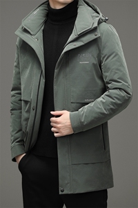 男士新款秋冬季宽松休闲青年保暖连帽男装羽绒服外套 JZ2278-P255图片