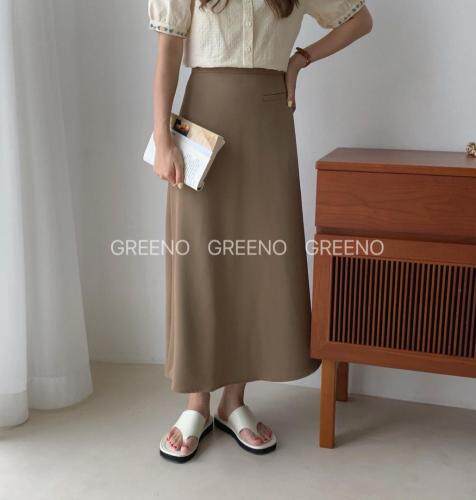 韩系净版半身裙,女装半身裙,GREENO