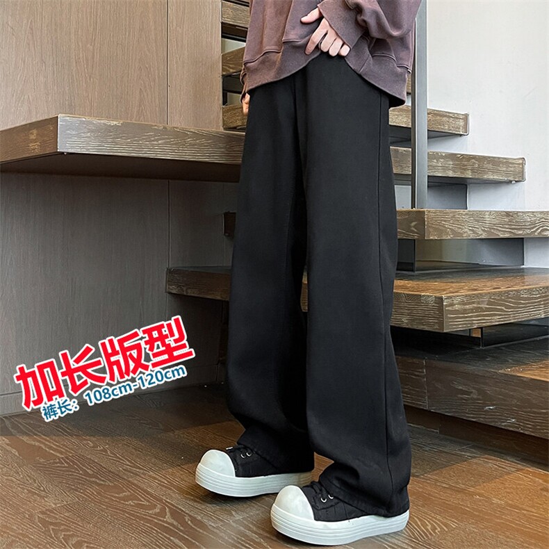 加长版裤子男高个子水洗微喇牛仔裤185cm110直筒KZ008P60加绒70图片