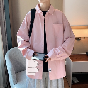 春季长袖衬衫男宽松港风衬衣男外套男CSCS281-P35图片
