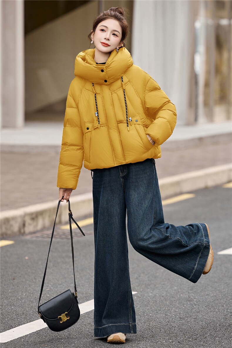 现货休闲连帽面包房2025年冬季新款羽绒服,女装羽绒服,关键词