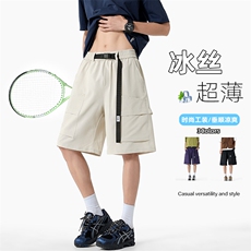 特批P25无差价夏季凉感冰丝调节扣工装多口袋男速干五分裤DK5815，男装休闲裤，电商A001