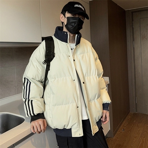 抖音得物二开 可供视频 拼接织带三防加厚羽绒棉衣外套棉服LL6667图片