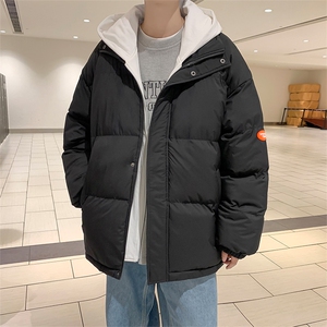 2024冬新款港风夜景连帽假两件面包服 棉衣外套男 G3012-P95控115图片