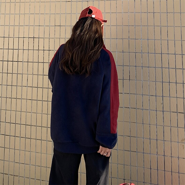 抖音得物高品质美式高街重磅结构织带拼接撞色立领卫衣外套CM41,男装卫衣,电商A486