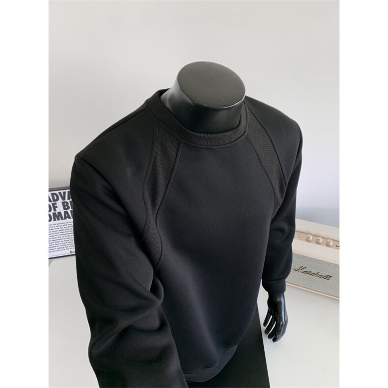 WY805-尺码M-3XL-特P26-美式解构拼接长袖打底衫宽松休闲上衣,男装T恤,星座1811B