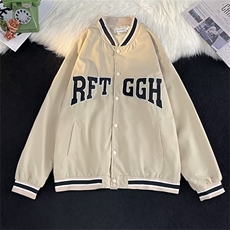 棒球服夹克男韩版潮流字母刺绣拼色2023秋冬新款ins外套W5261-P50，男装夹克，星座412-3