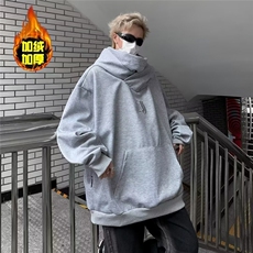 社恐i人忍者高领卫衣男连帽秋冬纯色外套男女同款加绒J8699加绒，男装卫衣，星座506