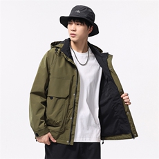 新款秋季夹克外套防风休闲男运动连帽时尚潮流款F0917-p100控199，男装夹克，电商D215