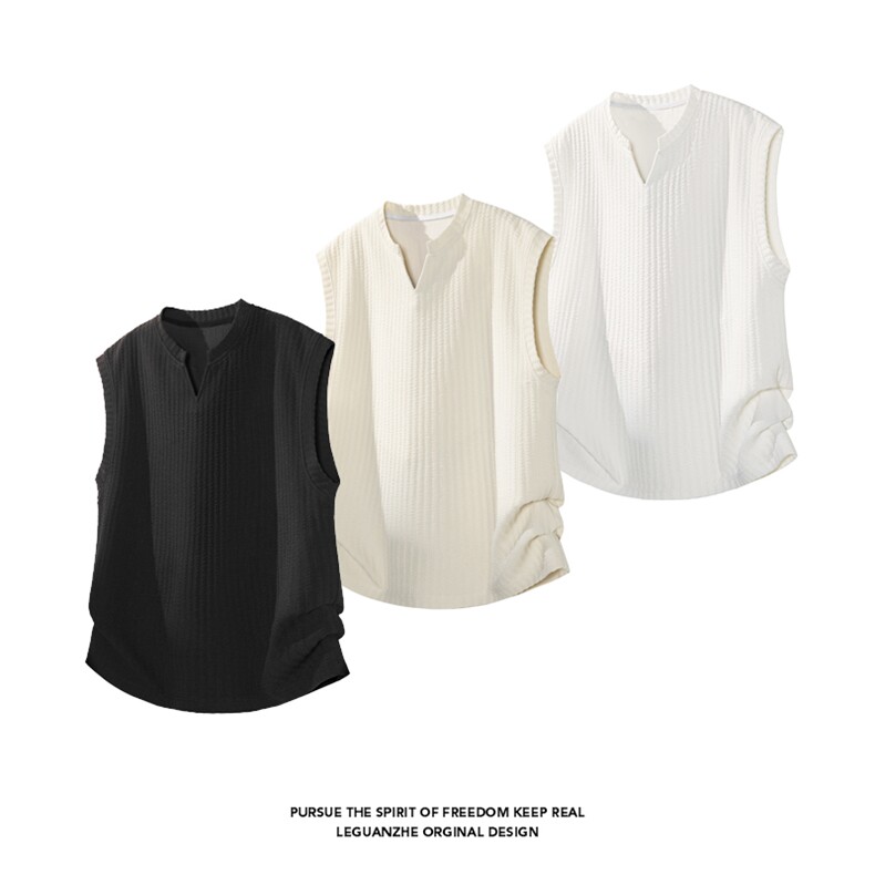 2025夏季新款港风白底大码无袖坎肩美式背心M-5XHT25629-特P10，男装背心/马甲，电商A022