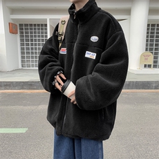双面穿羊羔绒外套男士加厚棉衣秋冬季款ins潮牌男装棉服MY091-P85，男装棉衣，星座308B-1