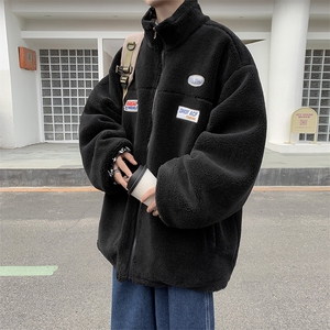 双面穿羊羔绒外套男士加厚棉衣秋冬季款ins潮牌男装棉服MY091-P85图片