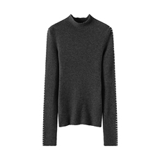 68支精纺羊绒中领打底衫简约百搭显瘦，女装羊绒衫，东业羊绒