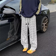 灯芯绒斑点加绒裤子男春秋新款美式复古慵懒风垂感休闲宽松直筒裤，男装休闲裤，星座1013