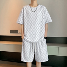 35525-P50大码控69大码夏季男士休闲套装，男装休闲套装，星座209