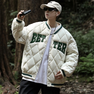 冬季字母棉衣男加厚男士棉服潮流休闲棉袄棒球领A266-WMY2215-P75图片