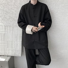 高品质新中式加厚外套褂子男风情侣外套JK1330P128，女装短外套，电商D206-1