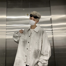 F450P65男生秋装新中式潮牛仔外套男复古宽松水洗做，男装工装外套，星座512-6