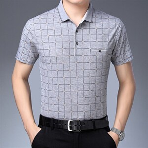 短袖t恤男士翻领POLO上衣修身打底衫棉弹力春夏季男装半袖体恤图片