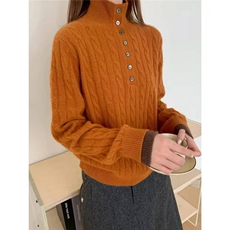 2025年秋季时尚百搭通勤简约休闲加厚，女装针织衫/毛衣，唐诺